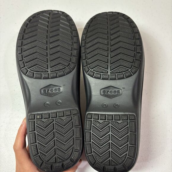 Crocs Womens Neria Pro II Slip On Work Clogs Size 10 Burgundy Black Dual Comfort - Picture 9 of 9